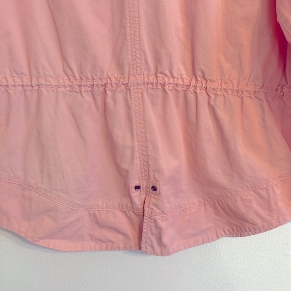 Love Tree Size L Chinch Waist Baby Pink Zip Snap Closure Hooded Spring Jacket - Picture 5 of 9